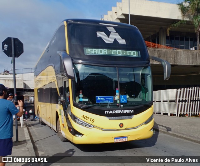 Viação Nova Itapemirim 40216 na cidade de Belo Horizonte, Minas Gerais, Brasil, por Vicente de Paulo Alves. Número da foto: #12678212.