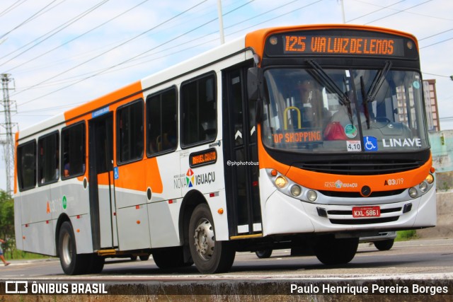 Linave Transportes A03019 na cidade de Nova Iguaçu, Rio de Janeiro, Brasil, por Paulo Henrique Pereira Borges. Número da foto: #12680249.