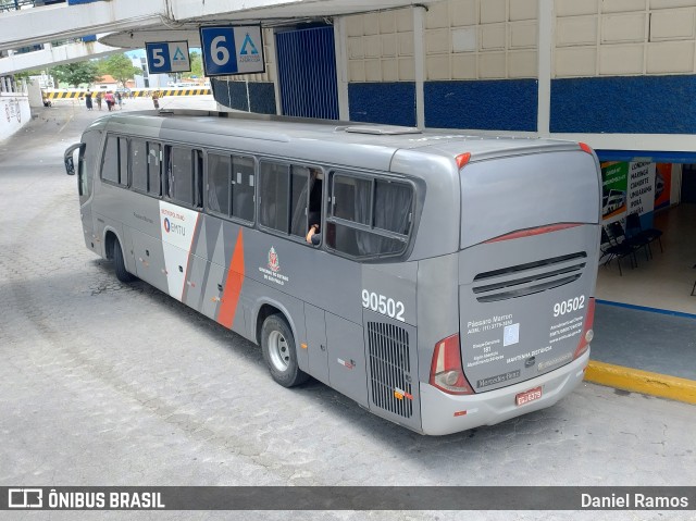 Empresa de Ônibus Pássaro Marron 90502 na cidade de Aparecida, São Paulo, Brasil, por Daniel Ramos. Número da foto: #12681805.