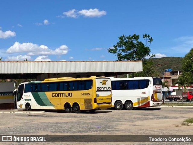 Empresa Gontijo de Transportes 14585 na cidade de Jeremoabo, Bahia, Brasil, por Teodoro Conceição. Número da foto: #12681369.