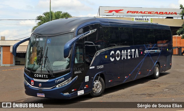 Viação Cometa 724509 na cidade de Araraquara, São Paulo, Brasil, por Sérgio de Sousa Elias. Número da foto: #12682572.