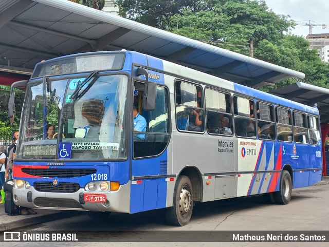 Auto Viação Bragança Metropolitana > Viação Raposo Tavares 12.018 na cidade de São Paulo, São Paulo, Brasil, por Matheus Neri dos Santos. Número da foto: #12681552.