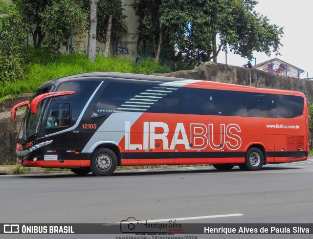 Lirabus 12105 na cidade de Campinas, São Paulo, Brasil, por Henrique Alves de Paula Silva. Número da foto: #12683677.