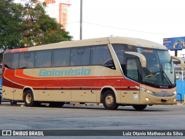 Auto Viação Goianésia 194003-5 na cidade de Goiânia, Goiás, Brasil, por Luiz Otavio Matheus da Silva. Número da foto: #12682440.