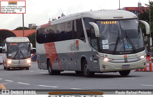 Viação Cidade do Aço RJ 174.180 na cidade de Aparecida, São Paulo, Brasil, por Paulo Rafael Peixoto. Número da foto: #12681495.