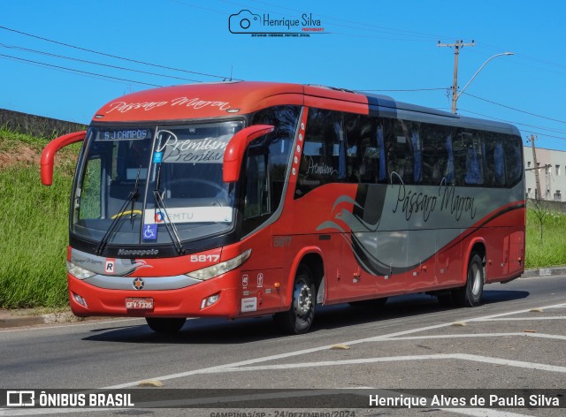 Empresa de Ônibus Pássaro Marron 5817 na cidade de Campinas, São Paulo, Brasil, por Henrique Alves de Paula Silva. Número da foto: #12683782.