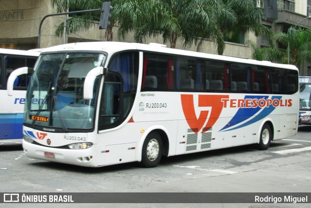Viação Teresópolis RJ 203.043 na cidade de Rio de Janeiro, Rio de Janeiro, Brasil, por Rodrigo Miguel. Número da foto: #12683248.