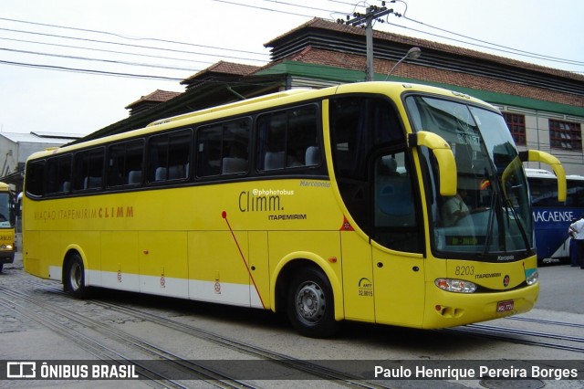 Viação Itapemirim 8203 na cidade de Rio de Janeiro, Rio de Janeiro, Brasil, por Paulo Henrique Pereira Borges. Número da foto: #12686750.