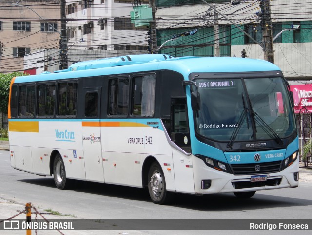 Expresso Vera Cruz 342 na cidade de Recife, Pernambuco, Brasil, por Rodrigo Fonseca. Número da foto: #12686753.