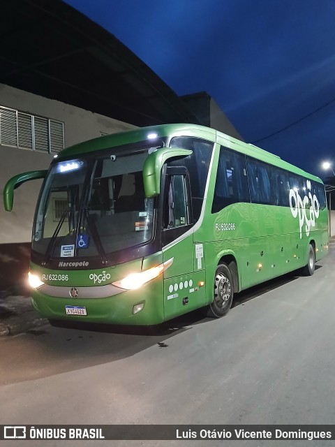 Opção Fretamento e Turismo RJ 632.086 na cidade de Campos dos Goytacazes, Rio de Janeiro, Brasil, por Luis Otávio Vicente Domingues. Número da foto: #12686776.