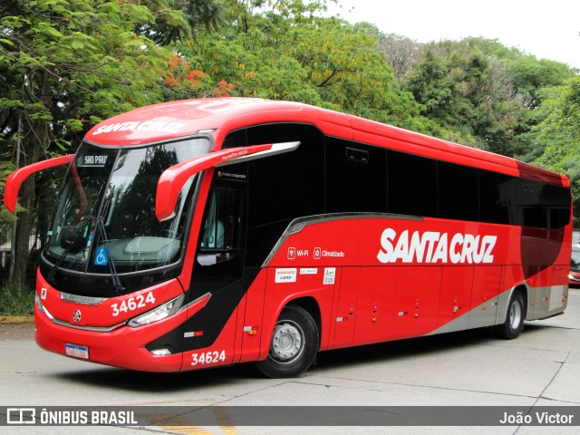 Viação Santa Cruz 34624 na cidade de São Paulo, São Paulo, Brasil, por João Victor. Número da foto: #12687328.