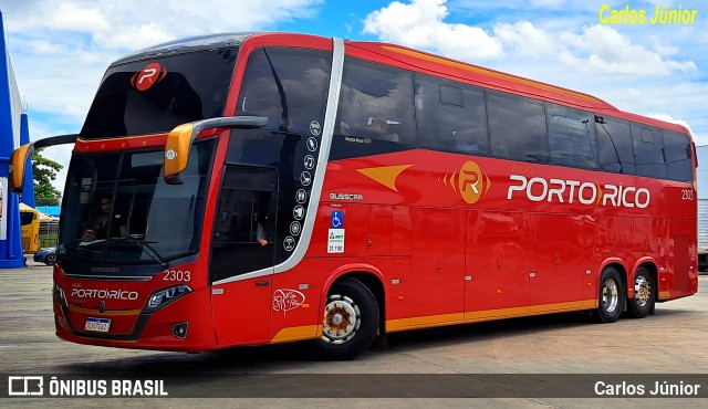 Auto Viação Porto Rico 2303 na cidade de Goiânia, Goiás, Brasil, por Carlos Júnior. Número da foto: #12686389.