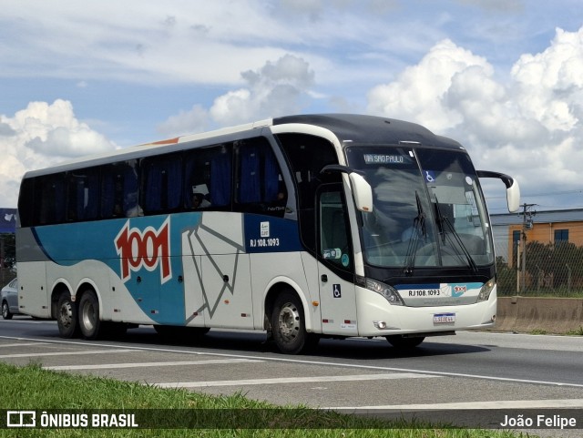 Auto Viação 1001 RJ 108.1093 na cidade de Lorena, São Paulo, Brasil, por João Felipe. Número da foto: #12684424.