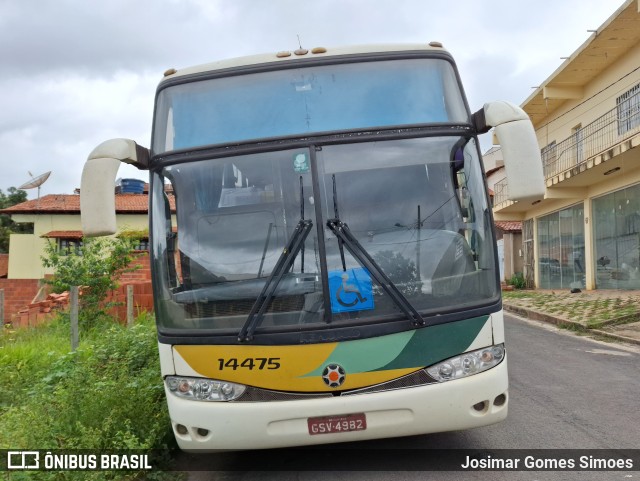 Empresa Gontijo de Transportes 14475 na cidade de Minas Novas, Minas Gerais, Brasil, por Josimar Gomes Simoes. Número da foto: #12684667.