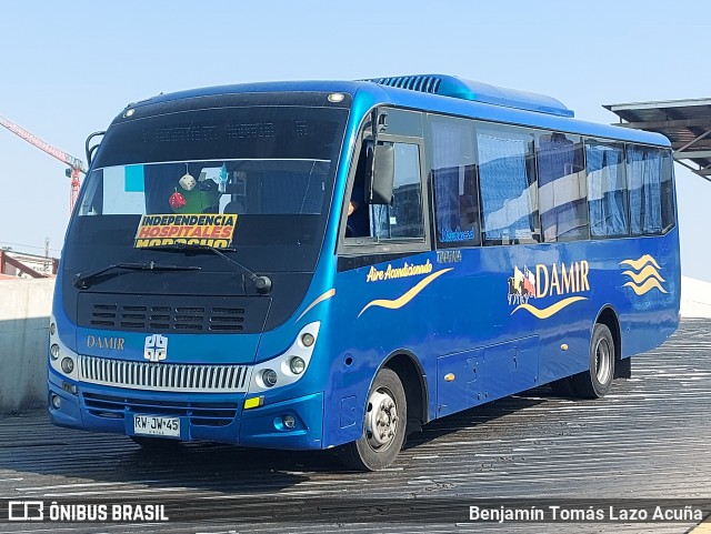 Damir Transportes RWJW45 na cidade de Estación Central, Santiago, Metropolitana de Santiago, Chile, por Benjamín Tomás Lazo Acuña. Número da foto: #12687191.