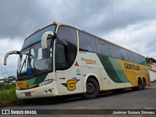 Empresa Gontijo de Transportes 14475 na cidade de Minas Novas, Minas Gerais, Brasil, por Josimar Gomes Simoes. Número da foto: #12684675.
