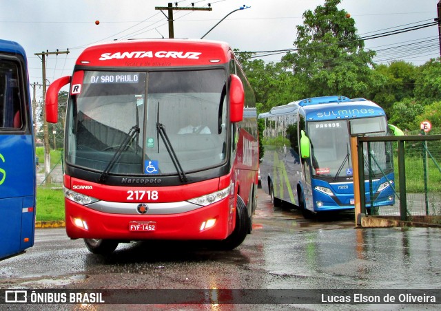 Viação Santa Cruz 21718 na cidade de Alfenas, Minas Gerais, Brasil, por Lucas Elson de Oliveira. Número da foto: #12683818.