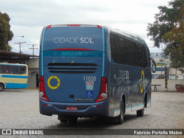 Viação Cidade Sol 11020 na cidade de Vitória da Conquista, Bahia, Brasil, por Fabrício Portella Matos. Número da foto: #12611850.