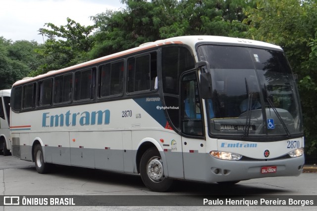 Emtram 2870 na cidade de São Paulo, São Paulo, Brasil, por Paulo Henrique Pereira Borges. Número da foto: #12612230.