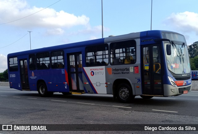 Empresa de Ônibus Pássaro Marron 37.603 na cidade de São Paulo, São Paulo, Brasil, por Diego Cardoso da Silva. Número da foto: #12690125.