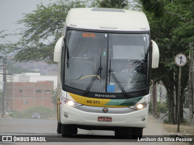 Empresa Gontijo de Transportes 18315 na cidade de Caruaru, Pernambuco, Brasil, por Lenilson da Silva Pessoa. Número da foto: #12689847.