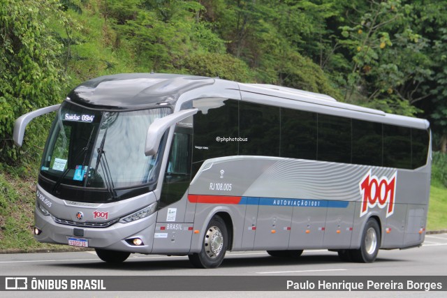 Auto Viação 1001 RJ 108.005 na cidade de Piraí, Rio de Janeiro, Brasil, por Paulo Henrique Pereira Borges. Número da foto: #12692495.