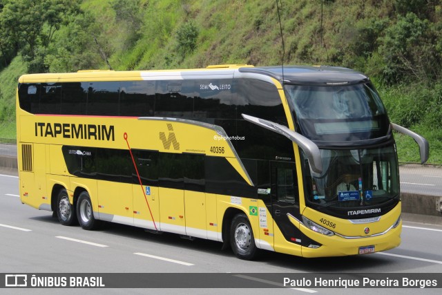 Viação Nova Itapemirim 40356 na cidade de Piraí, Rio de Janeiro, Brasil, por Paulo Henrique Pereira Borges. Número da foto: #12692562.