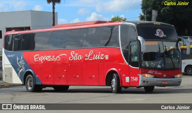 Expresso São Luiz 7540 na cidade de Goiânia, Goiás, Brasil, por Carlos Júnior. Número da foto: #12692247.