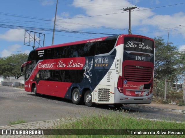 Expresso São Luiz 10190 na cidade de Caruaru, Pernambuco, Brasil, por Lenilson da Silva Pessoa. Número da foto: #12691768.