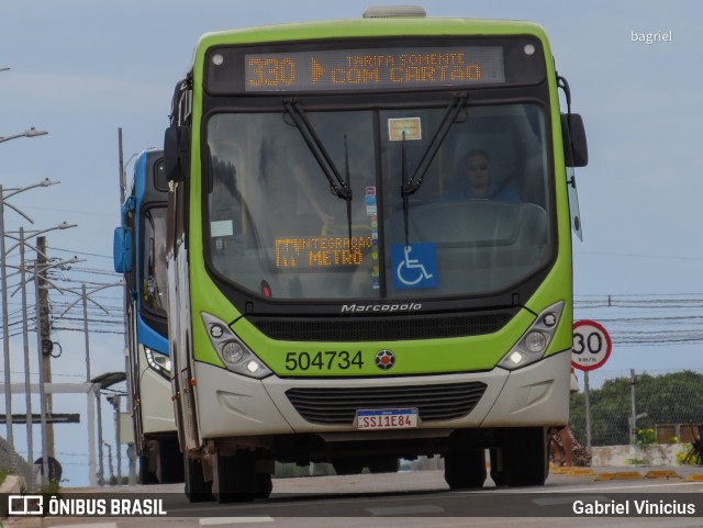 BsBus Mobilidade 504734 na cidade de Taguatinga, Distrito Federal, Brasil, por Gabriel Vinicius. Número da foto: #12690542.
