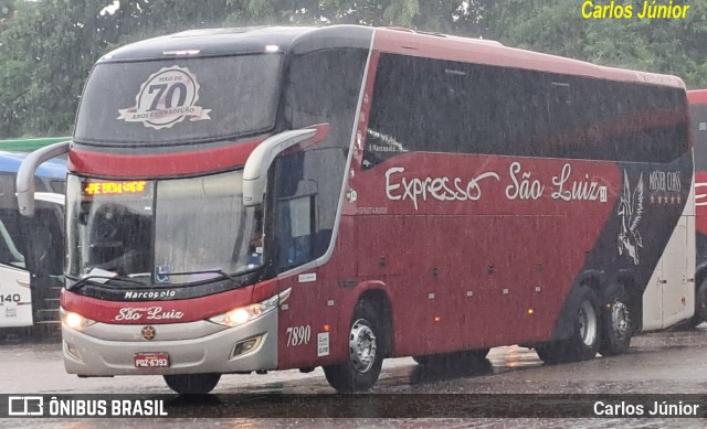 Expresso São Luiz 7890 na cidade de Goiânia, Goiás, Brasil, por Carlos Júnior. Número da foto: #12692344.