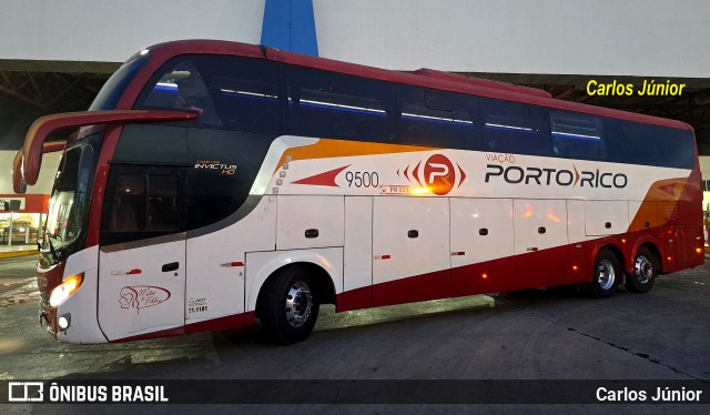 Auto Viação Porto Rico 9500 na cidade de Goiânia, Goiás, Brasil, por Carlos Júnior. Número da foto: #12692375.