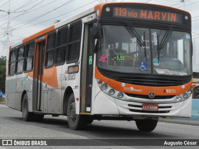 Viação Mirante A02026 na cidade de Nova Iguaçu, Rio de Janeiro, Brasil, por Augusto César. Número da foto: #12614456.