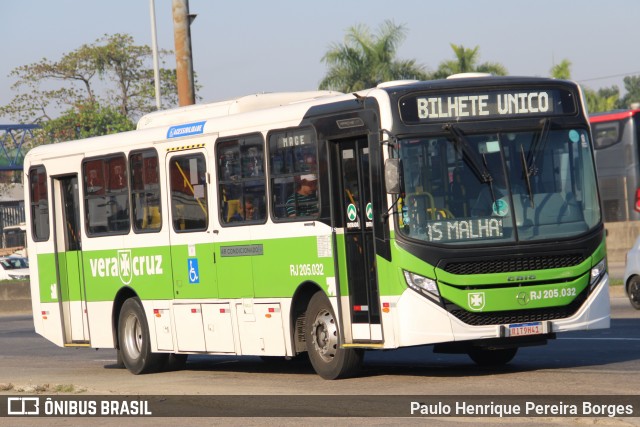 Viação Vera Cruz RJ 205.032 na cidade de Duque de Caxias, Rio de Janeiro, Brasil, por Paulo Henrique Pereira Borges. Número da foto: #12614969.