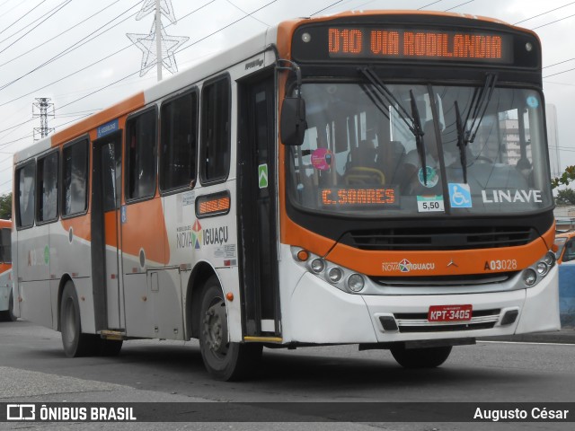 Linave Transportes A03028 na cidade de Nova Iguaçu, Rio de Janeiro, Brasil, por Augusto César. Número da foto: #12614461.