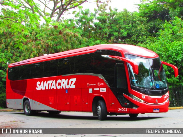 Viação Santa Cruz 34023 na cidade de São Paulo, São Paulo, Brasil, por FELIPE ALMEIDA. Número da foto: #12617044.