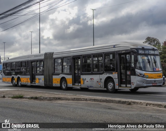 Viação Metrópole Paulista - Zona Leste 3 1296 na cidade de São Paulo, São Paulo, Brasil, por Henrique Alves de Paula Silva. Número da foto: #12617784.