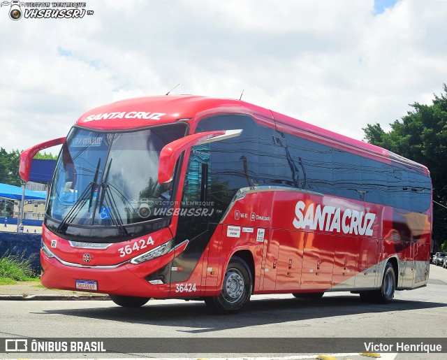 Viação Santa Cruz 36424 na cidade de São Paulo, São Paulo, Brasil, por Victor Henrique. Número da foto: #12616853.