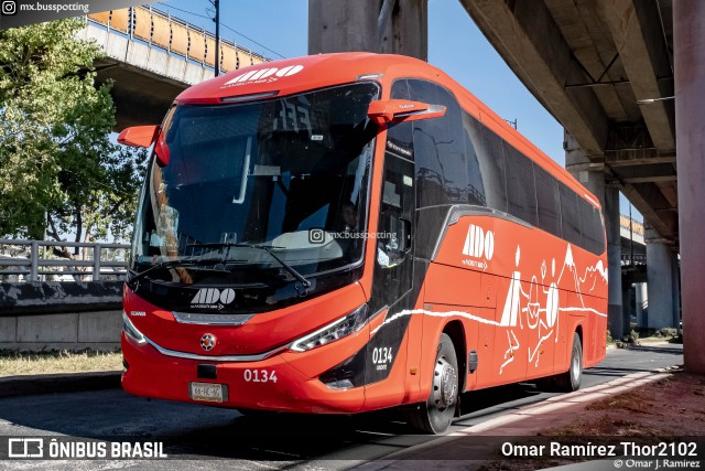 ADO - Autobuses de Oriente 0134 na cidade de Venustiano Carranza, Ciudad de México, México, por Omar Ramírez Thor2102. Número da foto: #12616571.