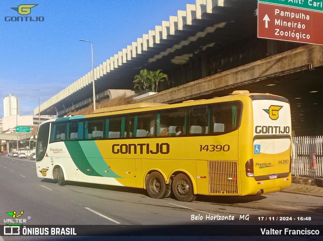 Empresa Gontijo de Transportes 14390 na cidade de Belo Horizonte, Minas Gerais, Brasil, por Valter Francisco. Número da foto: #12616453.