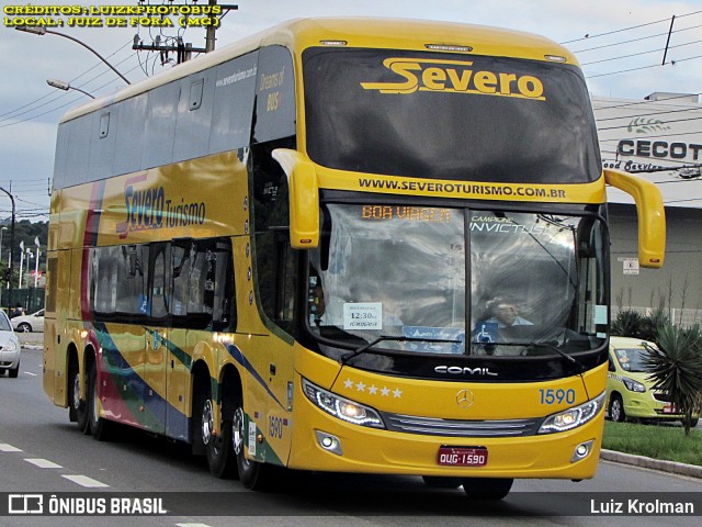 Severo Turismo 1590 na cidade de Juiz de Fora, Minas Gerais, Brasil, por Luiz Krolman. Número da foto: #12618114.