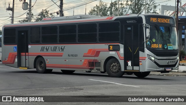 Viação Resendense RJ 192.021 na cidade de Resende, Rio de Janeiro, Brasil, por Gabriel Nunes de Carvalho. Número da foto: #12618653.