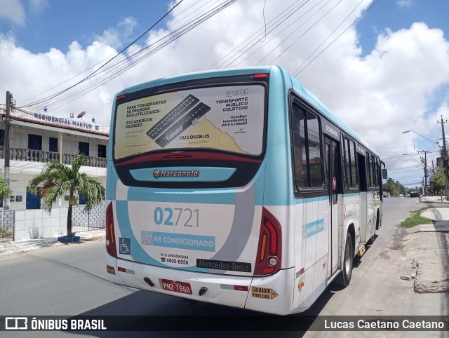 Viação Fortaleza 02721 na cidade de Fortaleza, Ceará, Brasil, por Lucas Caetano. Número da foto: #12619824.