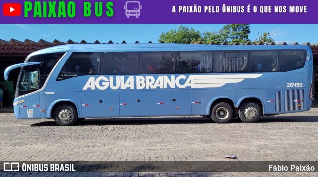 Viação Águia Branca 26490 na cidade de Vitória da Conquista, Bahia, Brasil, por Fábio Paixão. Número da foto: #12618555.