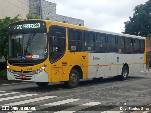 Viação Metrópole Paulista - Zona Leste 3 2830 na cidade de São Paulo, São Paulo, Brasil, por Davi Santos Silva. Número da foto: #12618431.