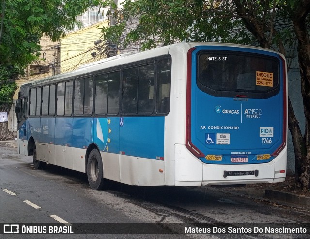 Viação Nossa Senhora das Graças A71522 na cidade de Rio de Janeiro, Rio de Janeiro, Brasil, por Mateus Dos Santos Do Nascimento. Número da foto: #12621097.