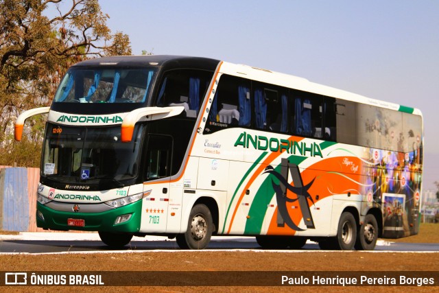 Empresa de Transportes Andorinha 7103 na cidade de Brasília, Distrito Federal, Brasil, por Paulo Henrique Pereira Borges. Número da foto: #12620852.