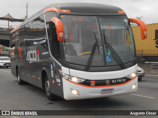 Viação Cidade do Aço RJ 174.191 na cidade de Nova Iguaçu, Rio de Janeiro, Brasil, por Augusto César. Número da foto: #12624046.