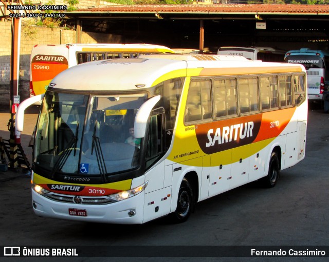 Saritur - Santa Rita Transporte Urbano e Rodoviário 30110 na cidade de Belo Horizonte, Minas Gerais, Brasil, por Fernando Cassimiro. Número da foto: #12623494.