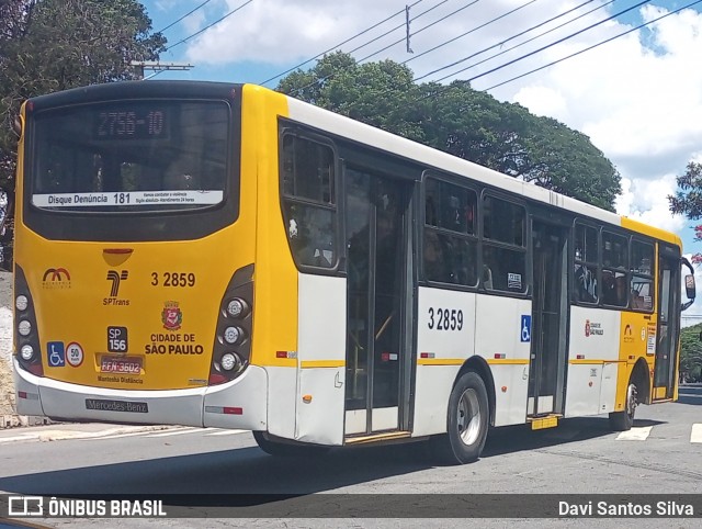 Viação Metrópole Paulista - Zona Leste 3 2859 na cidade de São Paulo, São Paulo, Brasil, por Davi Santos Silva. Número da foto: #12622185.